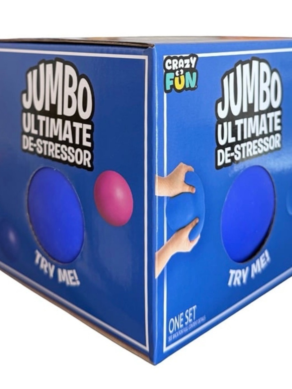RMS Jumbo Ultimate De-Stressor Giant Ball Squishy - Blue. Crazy fun viral toy